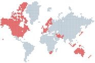 Map of IACT's customer locations